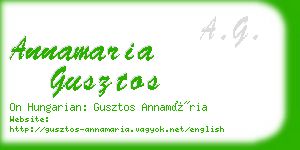 annamaria gusztos business card